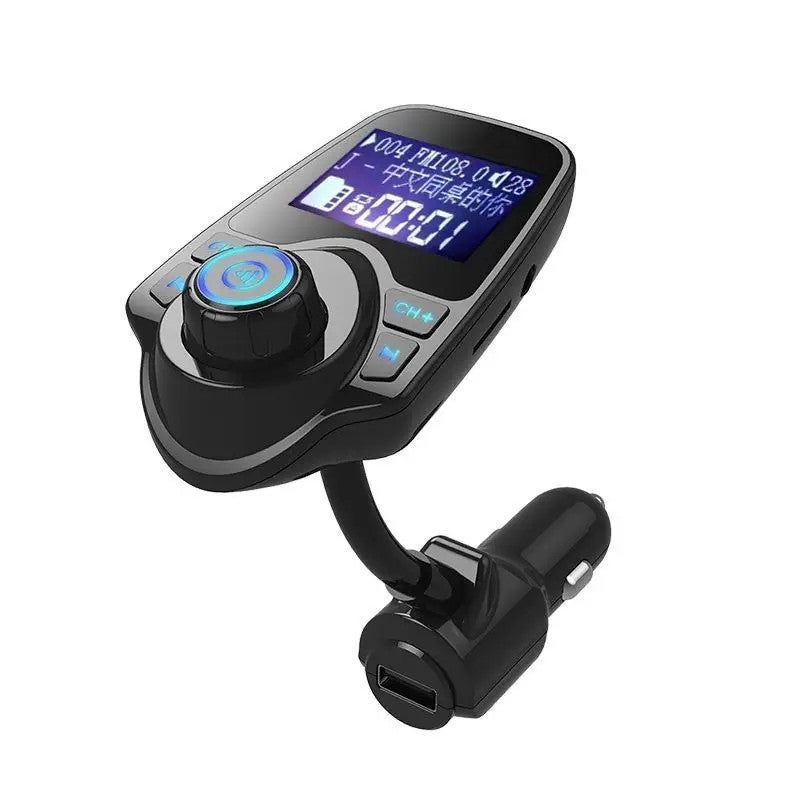 Bluejw Long Pole Car AUX Bluetooth FM Transmitter, BT5.0 MP3 Player, 3.1A Fast Charging USB Car Charger, Automobile Charger for Phone - Image 1